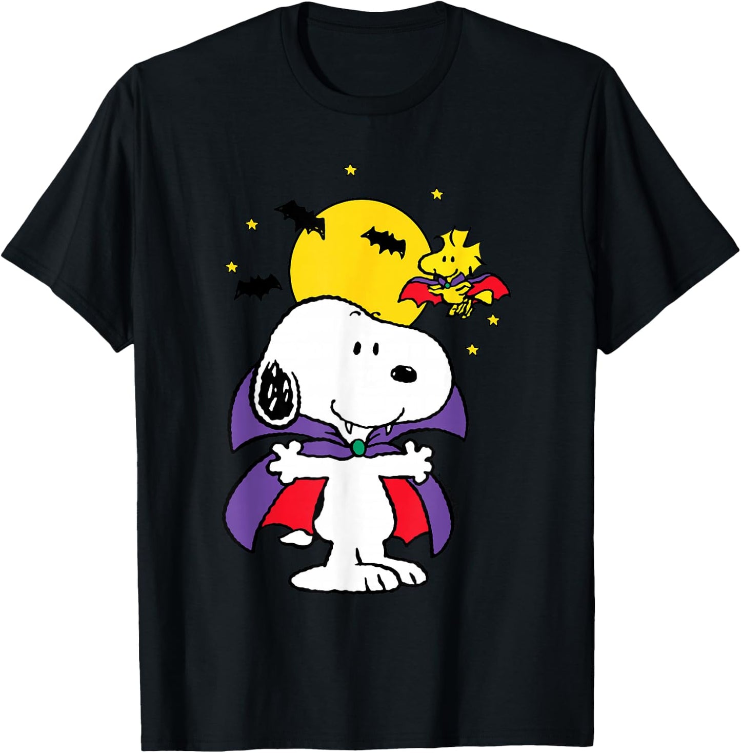 Peanuts Halloween Snoopy Vampire T-Shirt - T-Shirt | Black