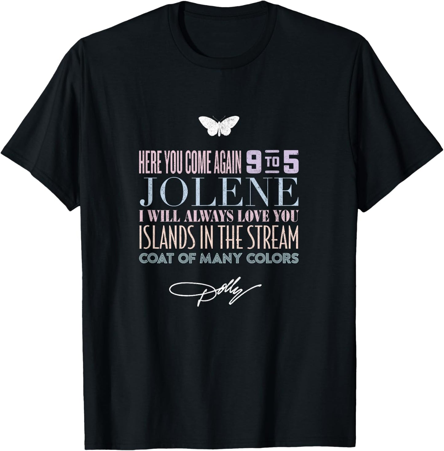 Dolly Parton Greatest Hits Adults Black Cotton Polyester Short Sleeve Small T-Shirt - T-Shirt | Black