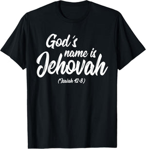 Gods name is Jehovah JW Ministry T-Shirt - T-Shirt | Black