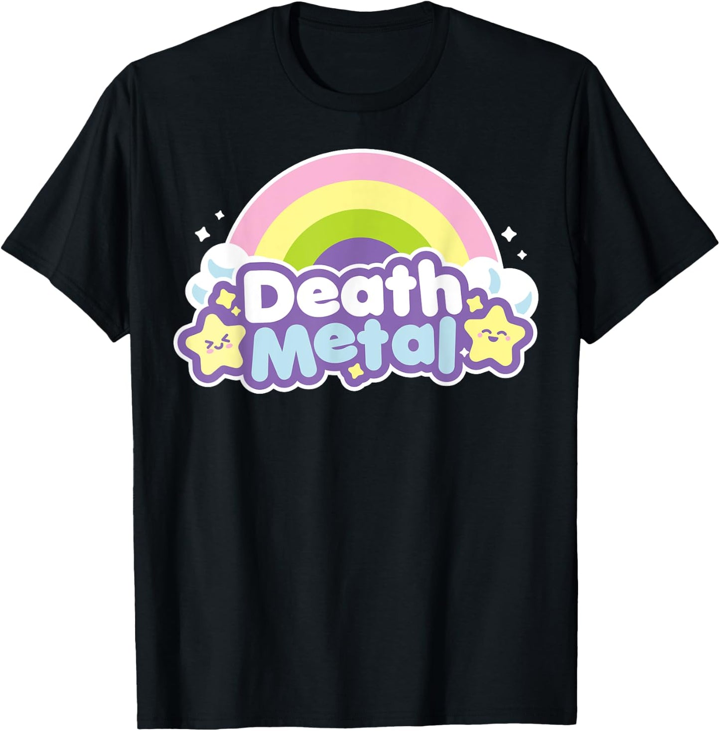 Death Metal Rainbow Halloween Shirt Unicorn Rock Concert T-Shirt - T-Shirt | Black