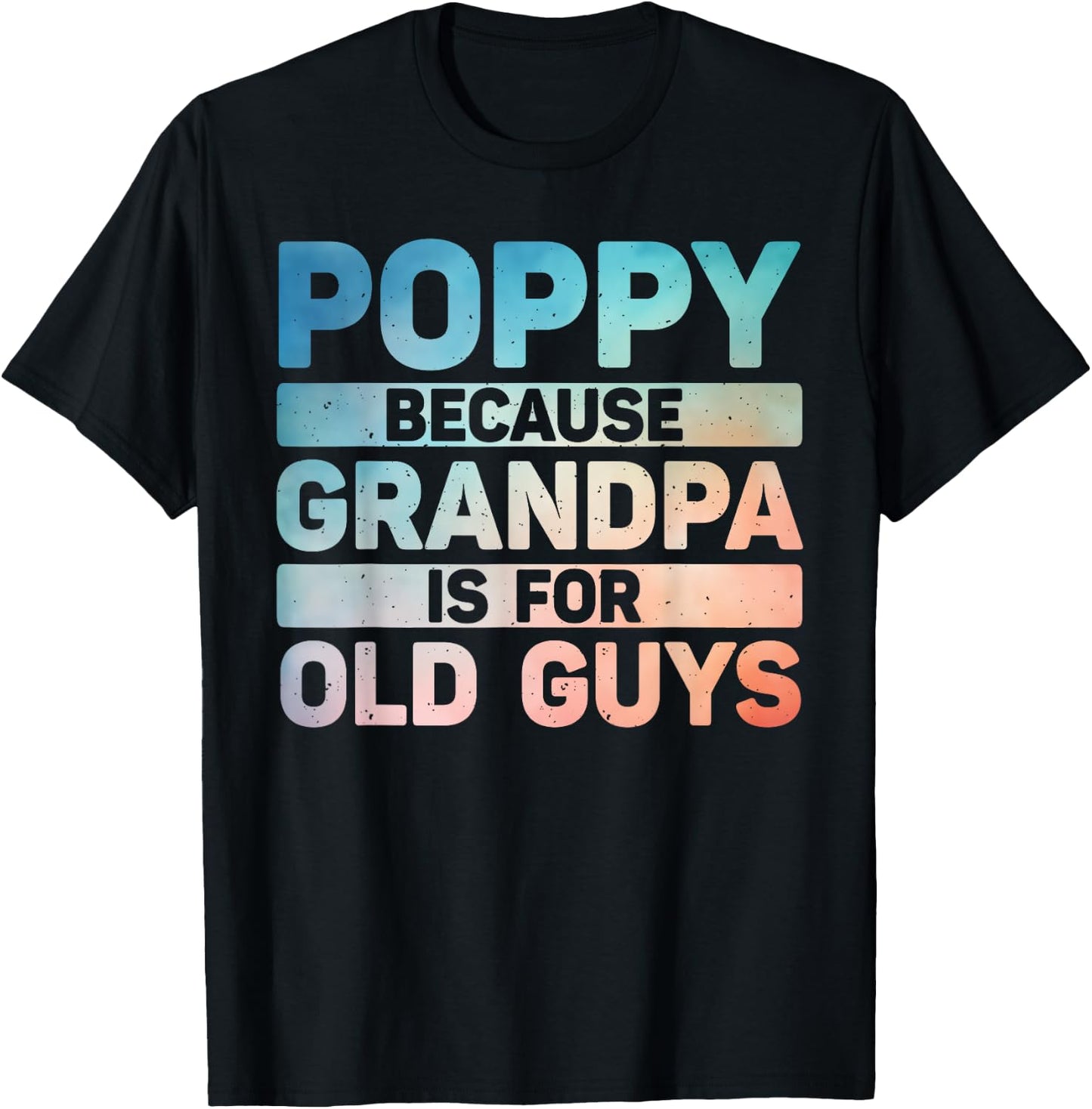 Poppy Design For Grandpa From Grandkids Father's Day Poppy T-Shirt - T-Shirt | Black