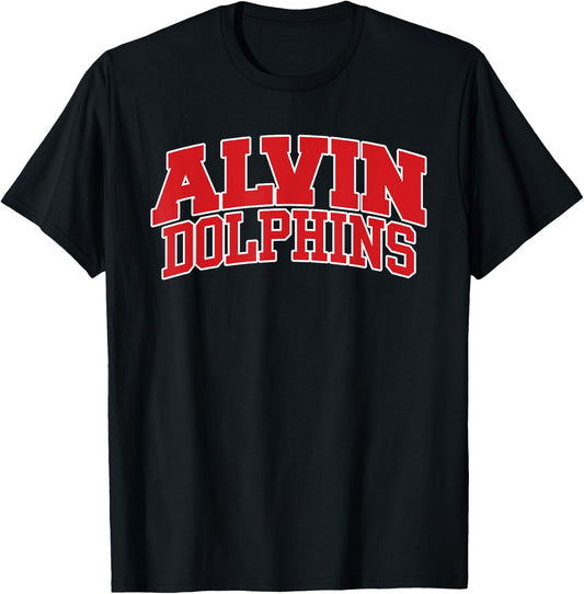 Alvin Community College Dolphins Apparel Sports Fan T-Shirt - T-Shirt | Black