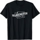 Washington WA Vintage Evergreen State T-Shirt - T-Shirt | Black