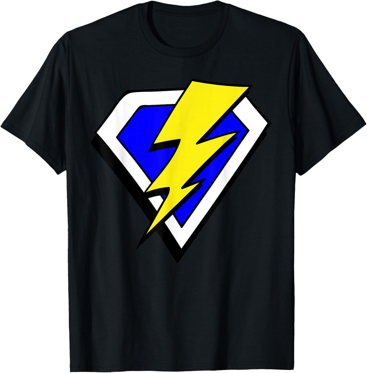 Superhero Lightning Bolt Hero T Shirt T-Shirt - T-Shirt | Black