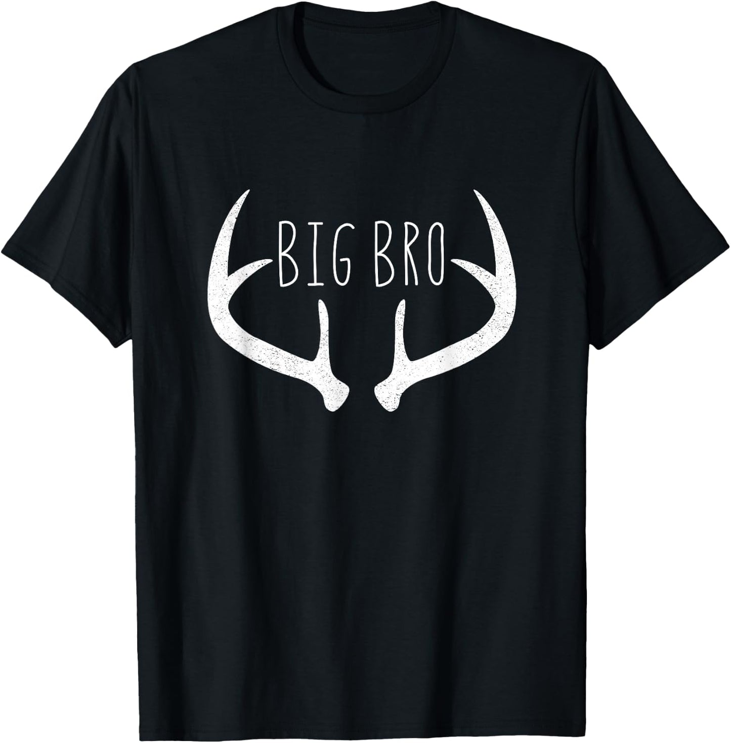 Big Brother Shirt - Boys Deer Antlers Hunting T-Shirt - T-Shirt | Black