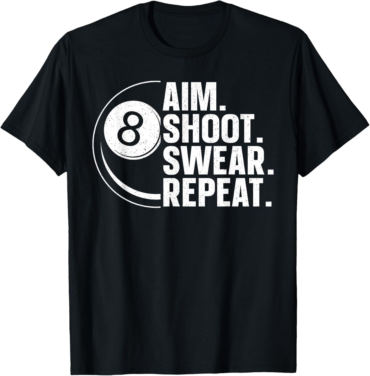 Funny Pool Art Women Billiards Lover Pool Player T-Shirt - T-Shirt | Black
