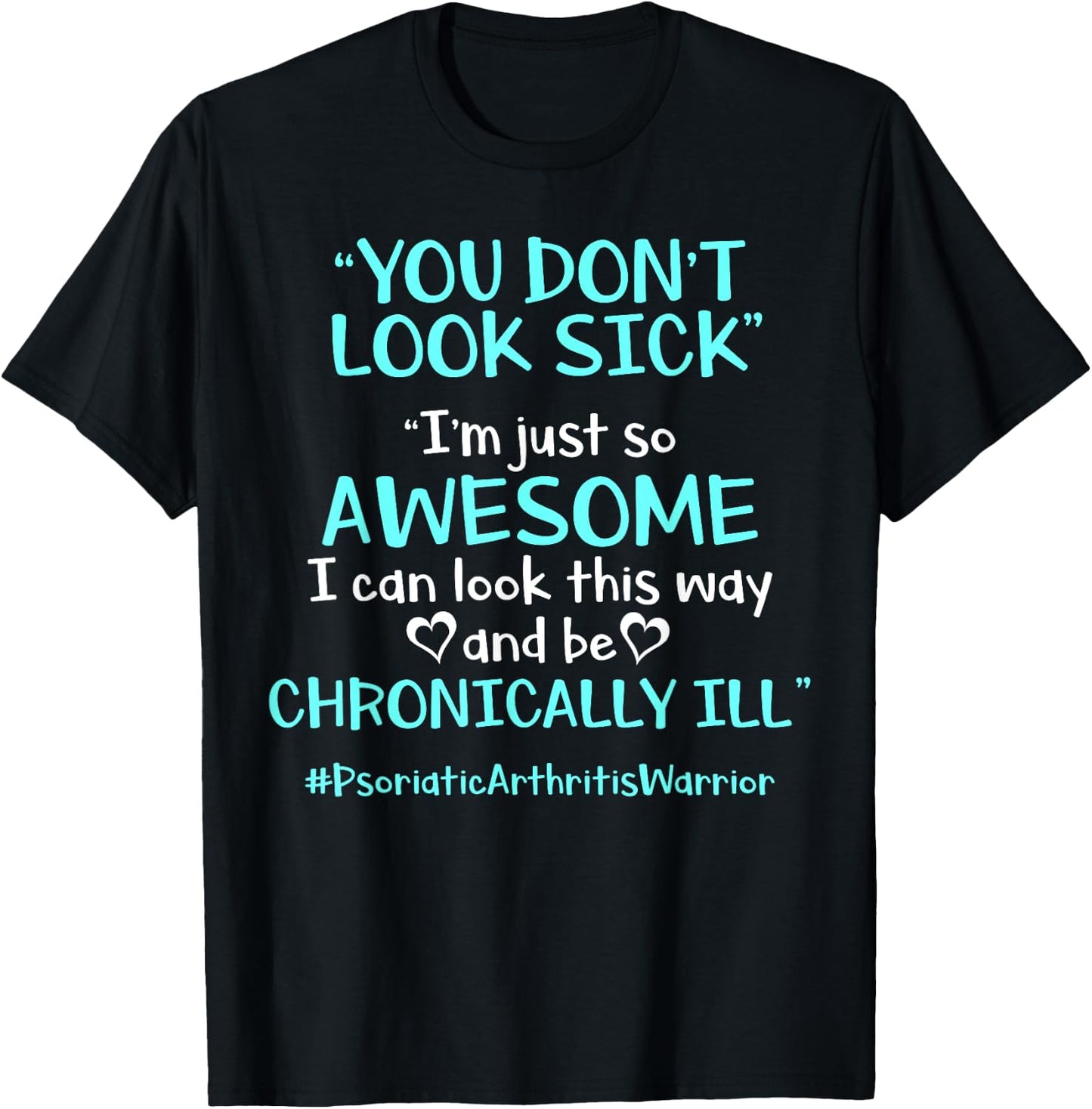 PSA Psoriatic Arthritis Awesome Warrior Awareness T-Shirt - T-Shirt | Black