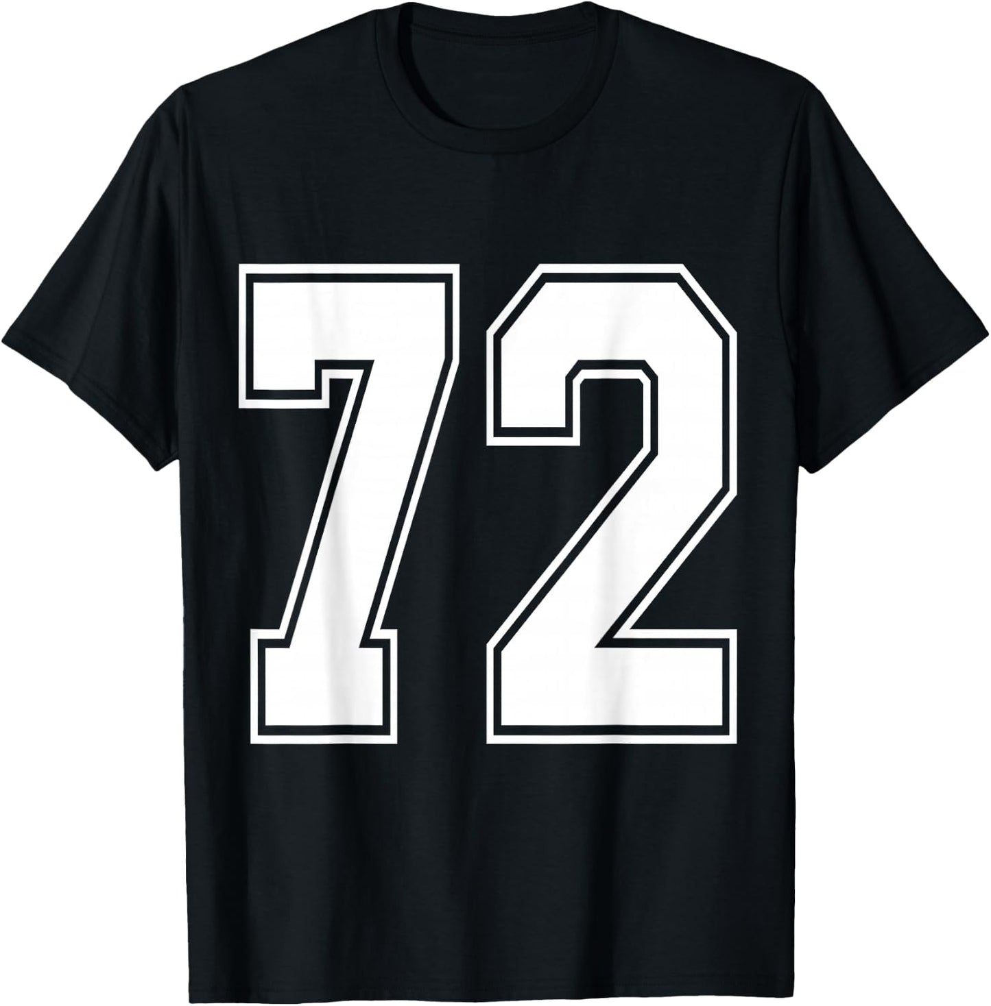 #72 Number 72 Sports. Jersey My Favorite Player #72 T-Shirt - T-Shirt | Black