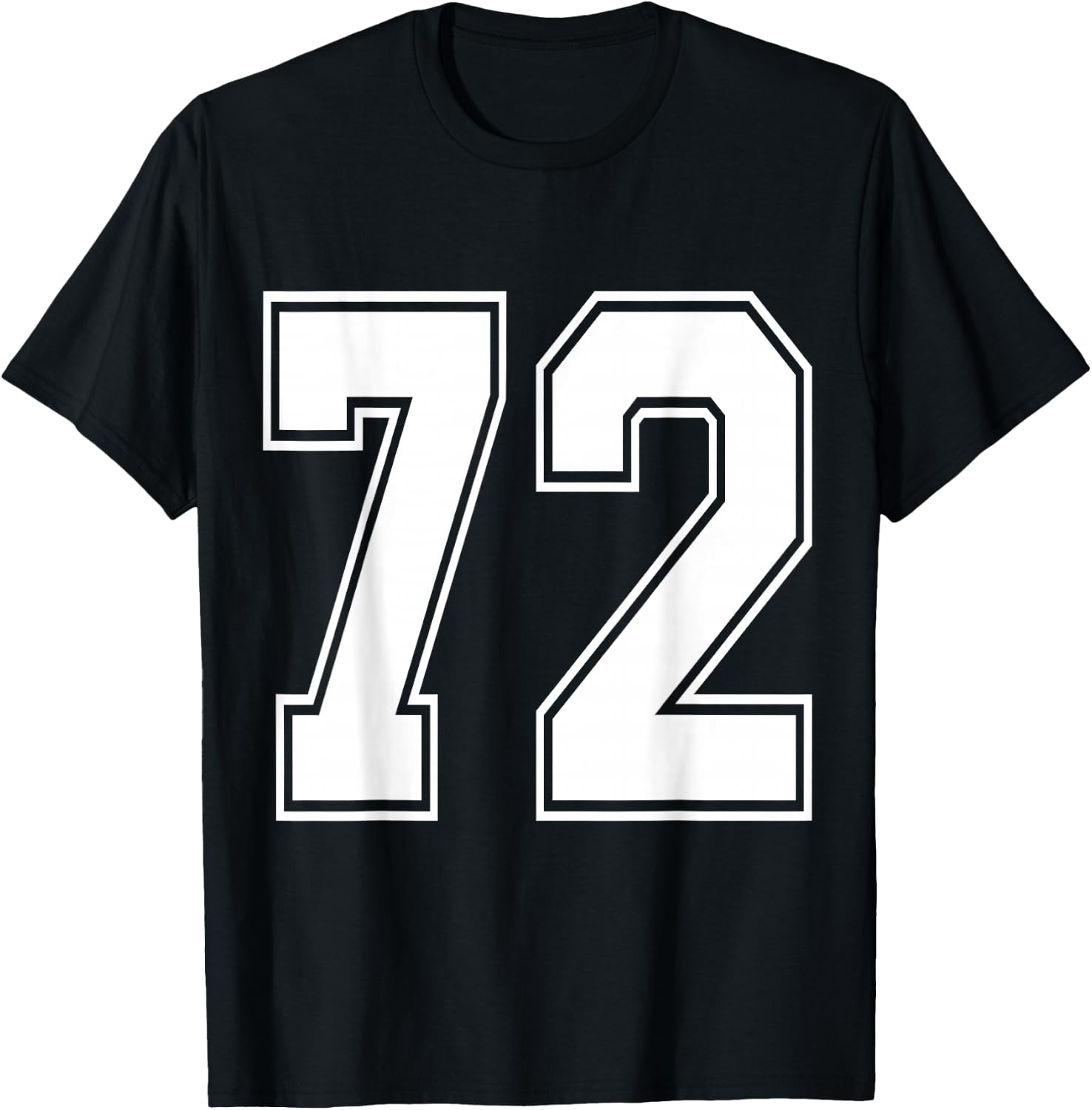 #72 Number 72 Sports. Jersey My Favorite Player #72 T-Shirt - T-Shirt | Black