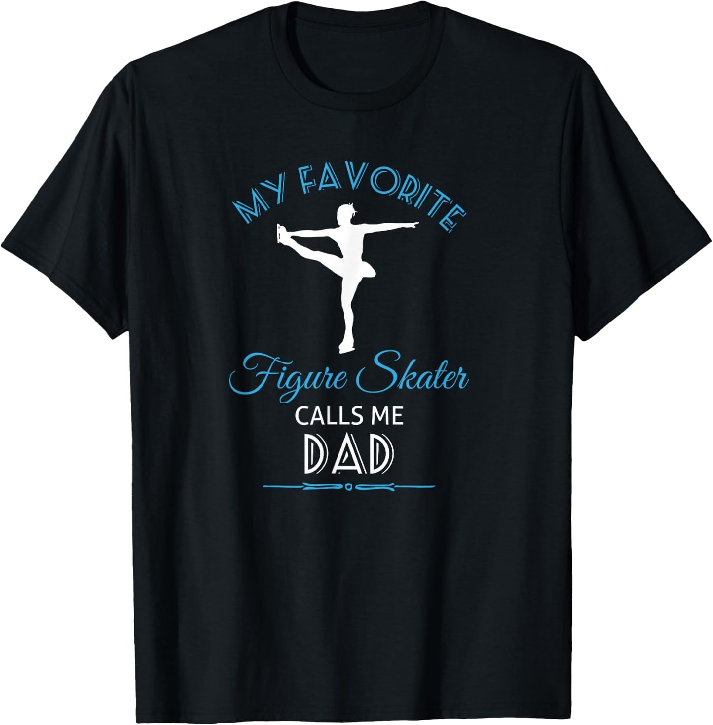 Ice Skating Dad T Shirt for Proud Father - Figure Skate T-Shirt - T-Shirt | Black
