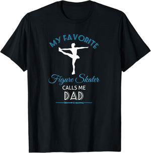 Ice Skating Dad T Shirt for Proud Father - Figure Skate T-Shirt - T-Shirt | Black