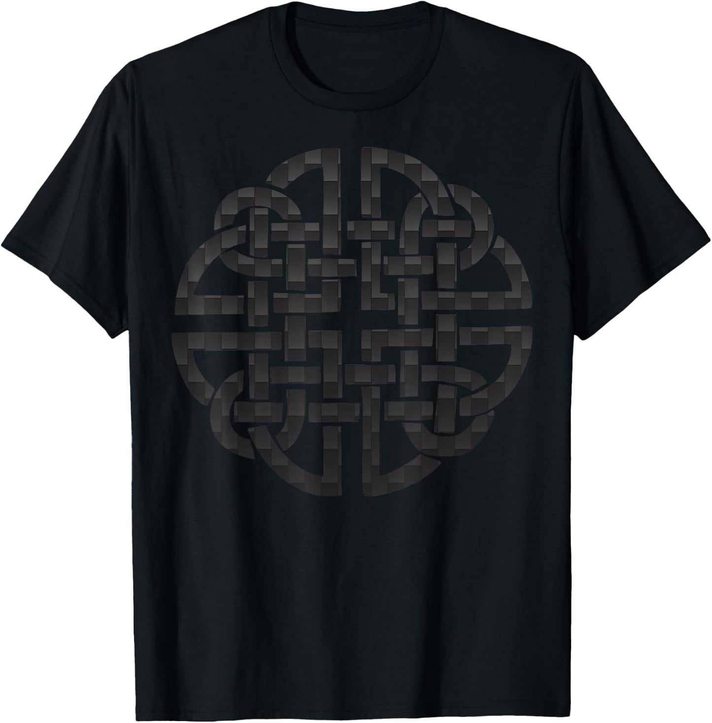 Celtic Knot Mythology Valhalla Odin Viking carbon pattern T-Shirt - T-Shirt | Black