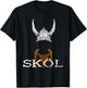 Skol Viking Helmet Nordic Scandinavian Norse Mythology T-Shirt - T-Shirt | Black