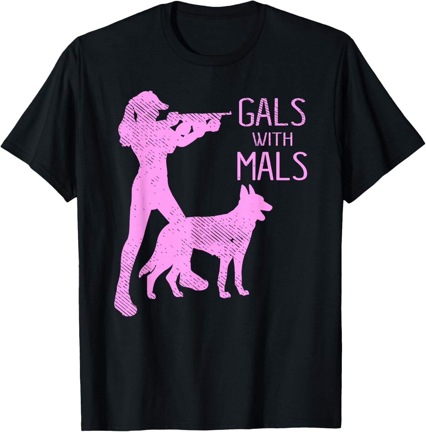 Gals With Mals Belgian Malinois Lover T-Shirt - T-Shirt | Black