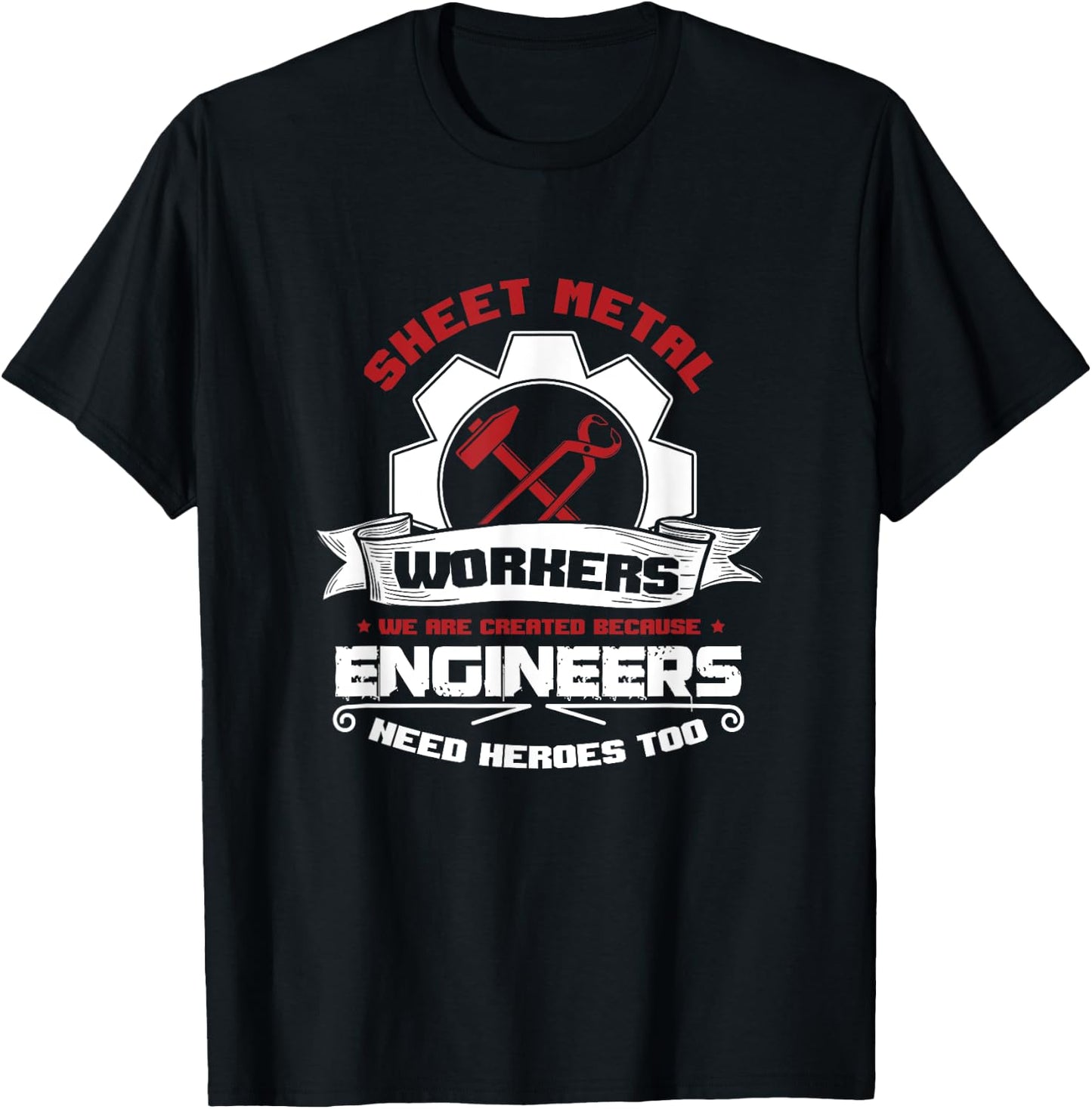 Awesome Sheet Metal Worker Engineer's Heroes Welder T-Shirt - T-Shirt | Black