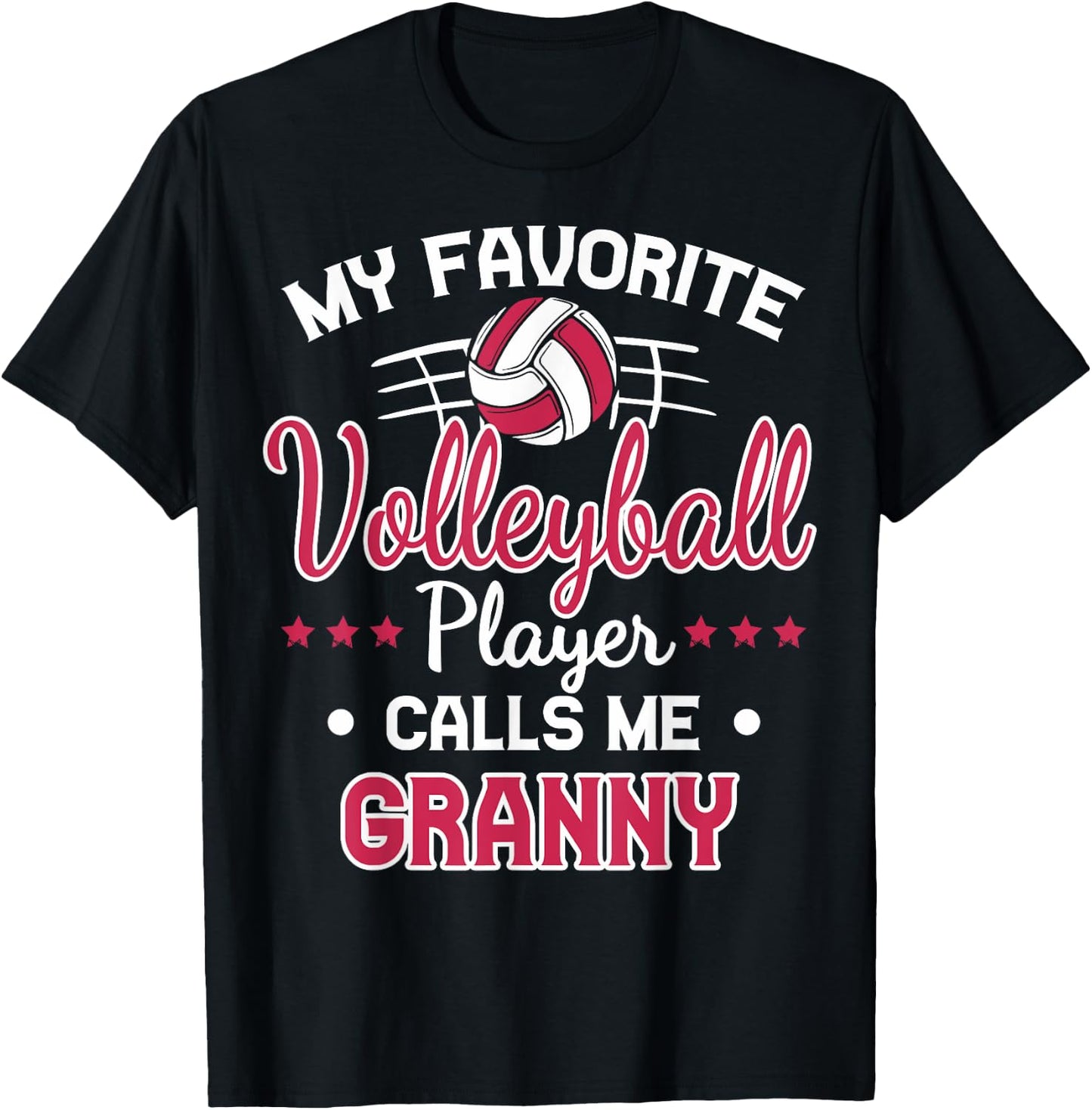 My Favorite Volleyball Player Calls Me Granny T-Shirt - T-Shirt | Black