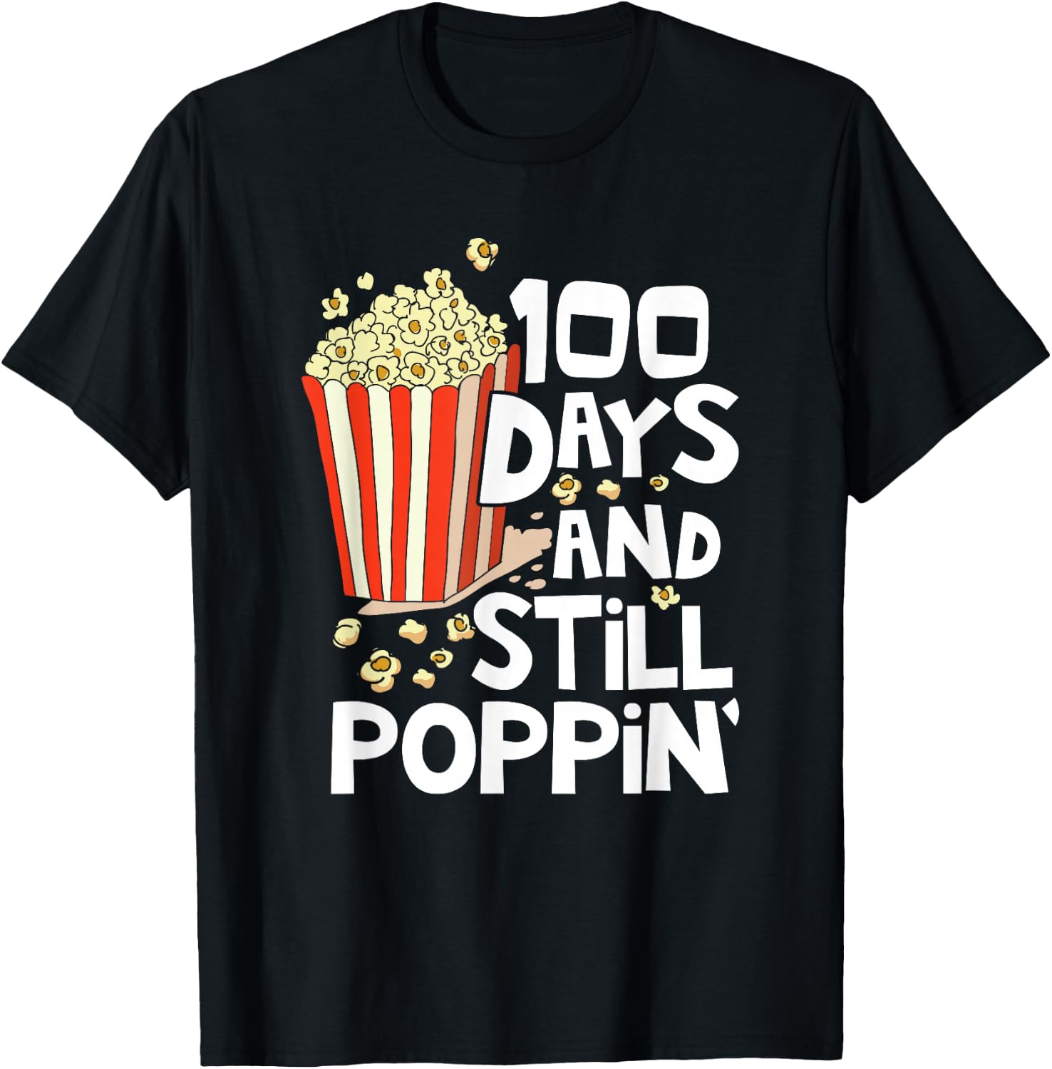 100th Day Of School 100 Days And Still Poppin Kids T-Shirt - T-Shirt | Black