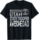 Police Dad Gift Utah Highway Patrol Utah Police State Troope T-Shirt - T-Shirt | Black