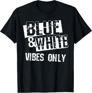 Blue and White Game Day Group Shirt for High School Football T-Shirt - T-Shirt | Black