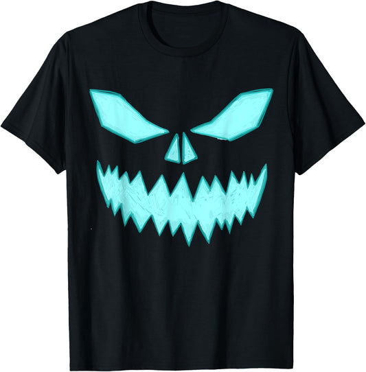 Scary Spooky Halloween Jack O Lantern Face Pumpkin Boys T-Shirt - T-Shirt | Black