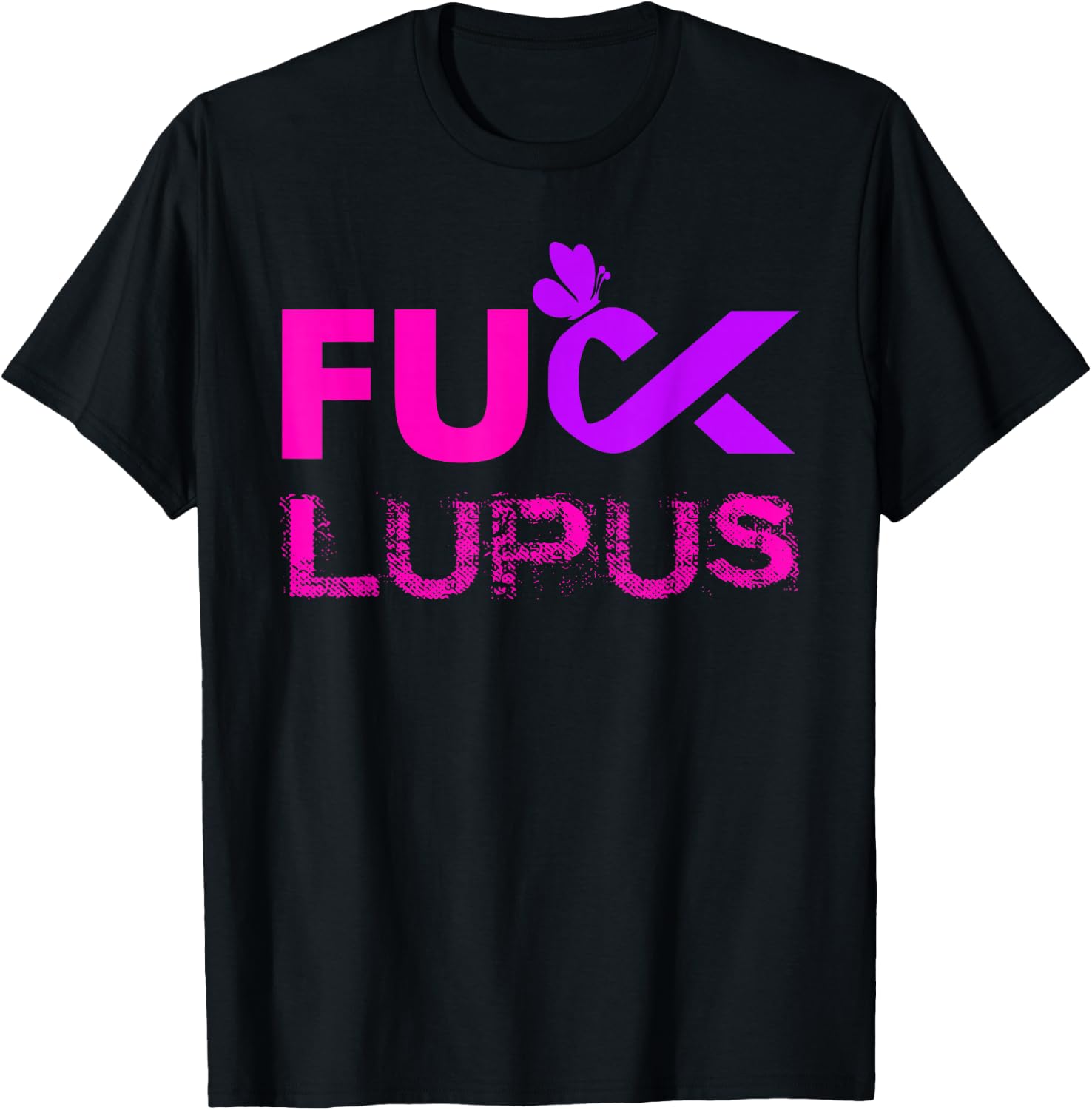 Fuck Lupus Awareness 1 T-Shirt - T-Shirt | Black
