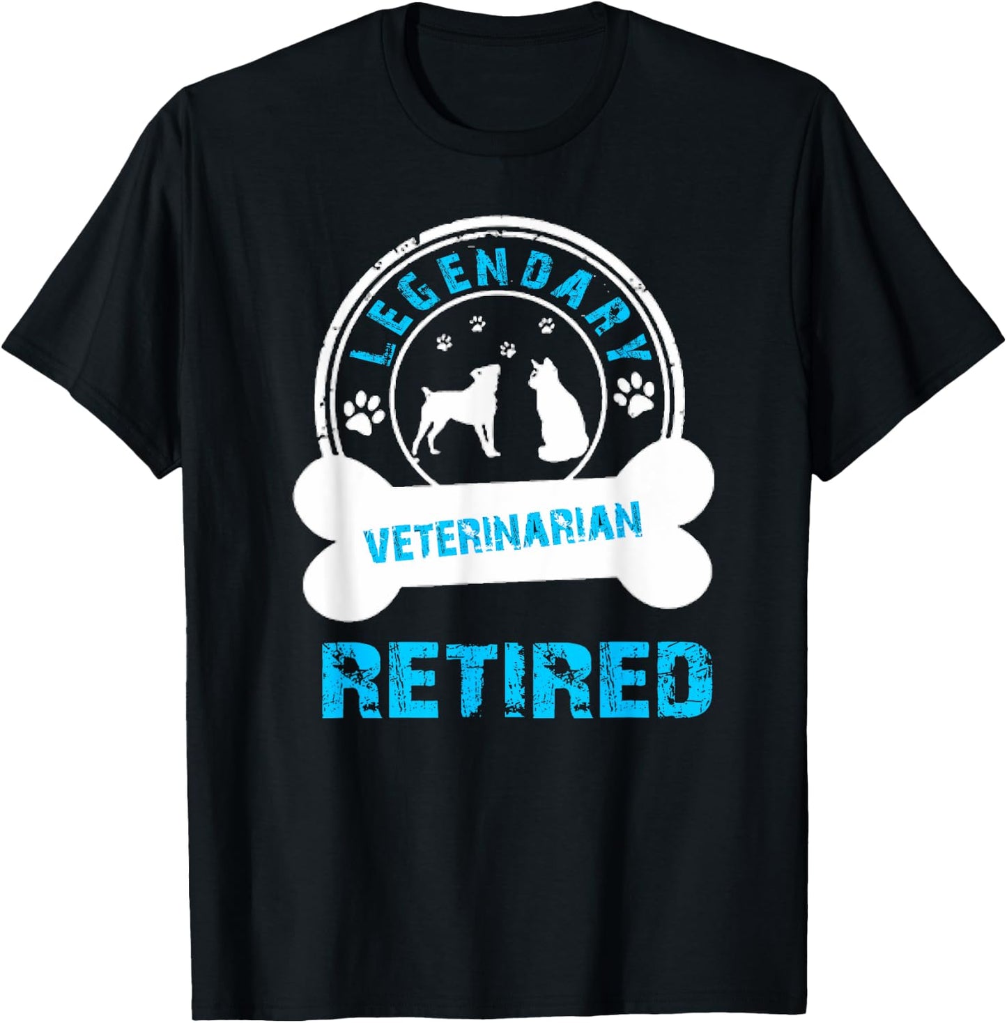 A Legendary Veterinarian Retired Funny Retirement Party T-Shirt - T-Shirt | Black