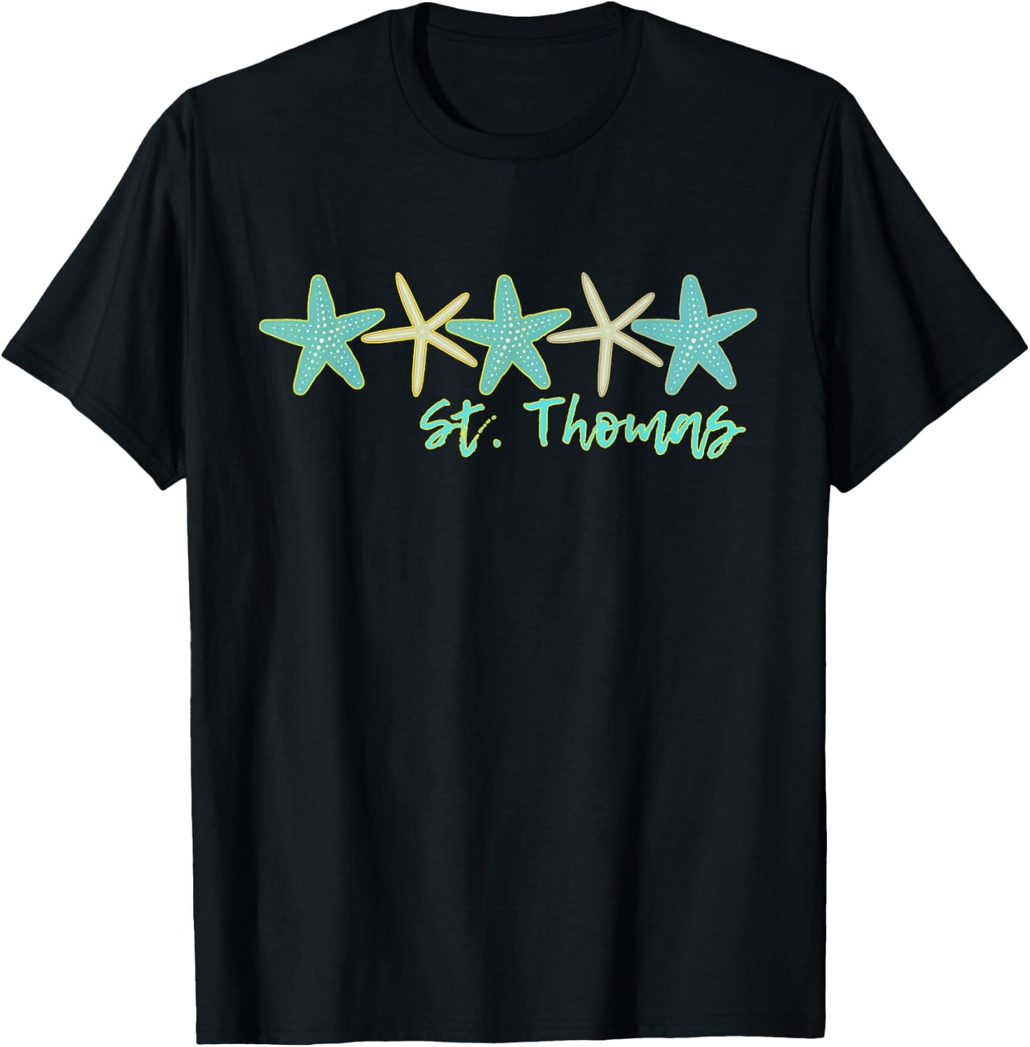 St. Thomas USVI / Fishing Sail Dive T-Shirt - T-Shirt | Black