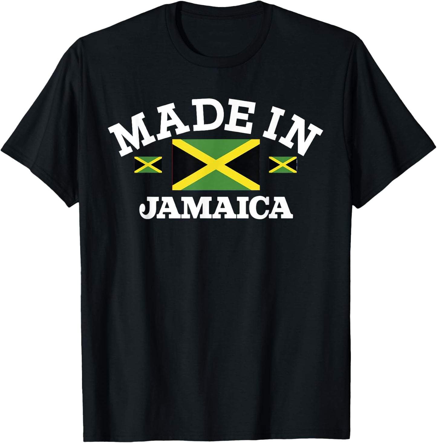 Made In Jamaica Jamaican Flag T-Shirt - T-Shirt | Black