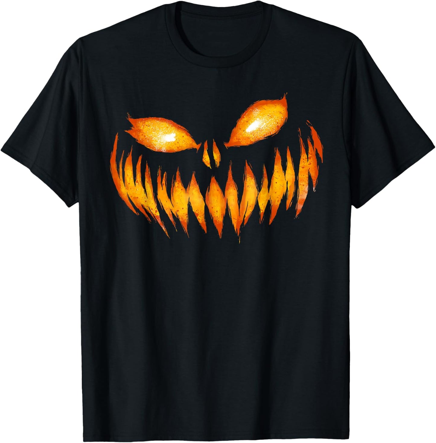 Jack O Lantern Scary Carved Pumpkin Face Halloween Costume T-Shirt - T-Shirt | Black
