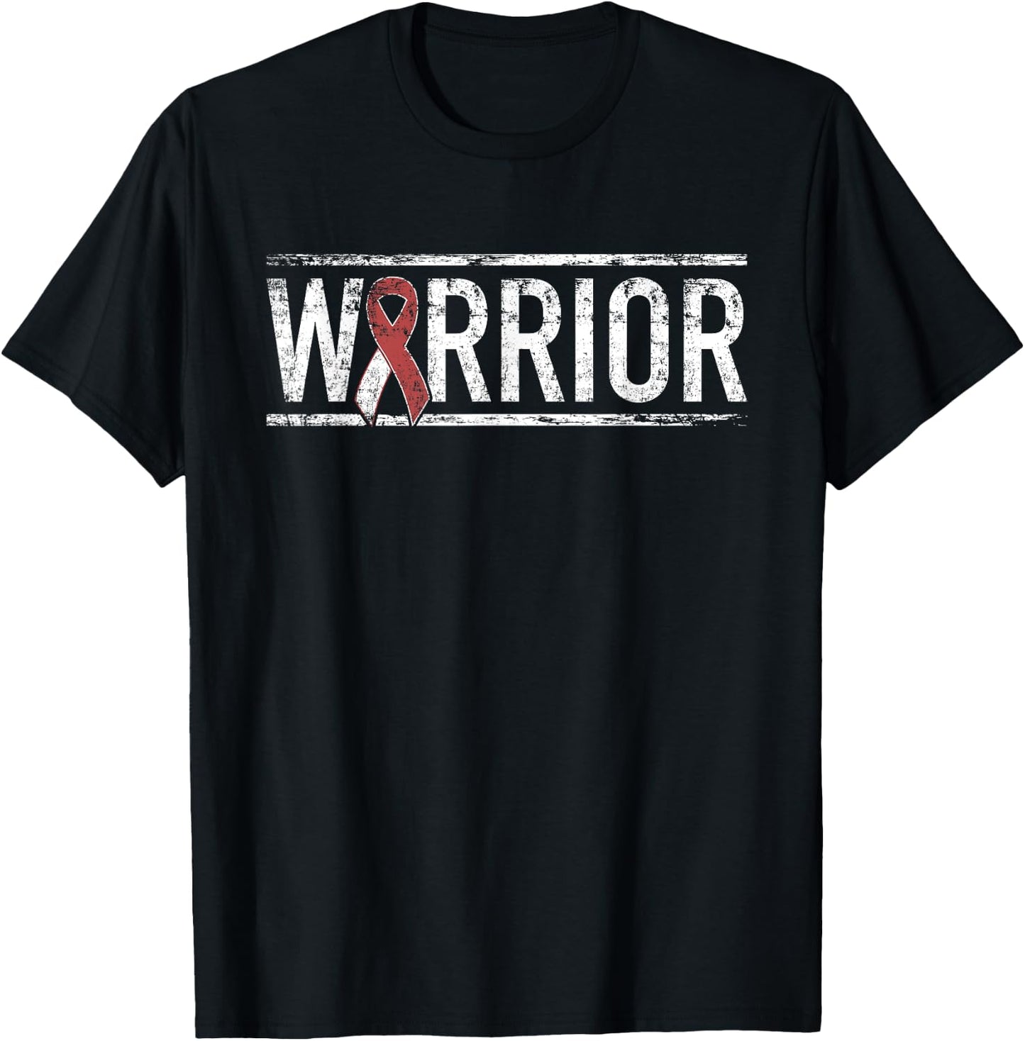 Head and Neck Cancer Warrior Awareness Ribbon T-Shirt - T-Shirt | Black