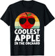 Retro Coolest Apple in The Orchard | Apple Picking Season T-Shirt - T-Shirt | Black
