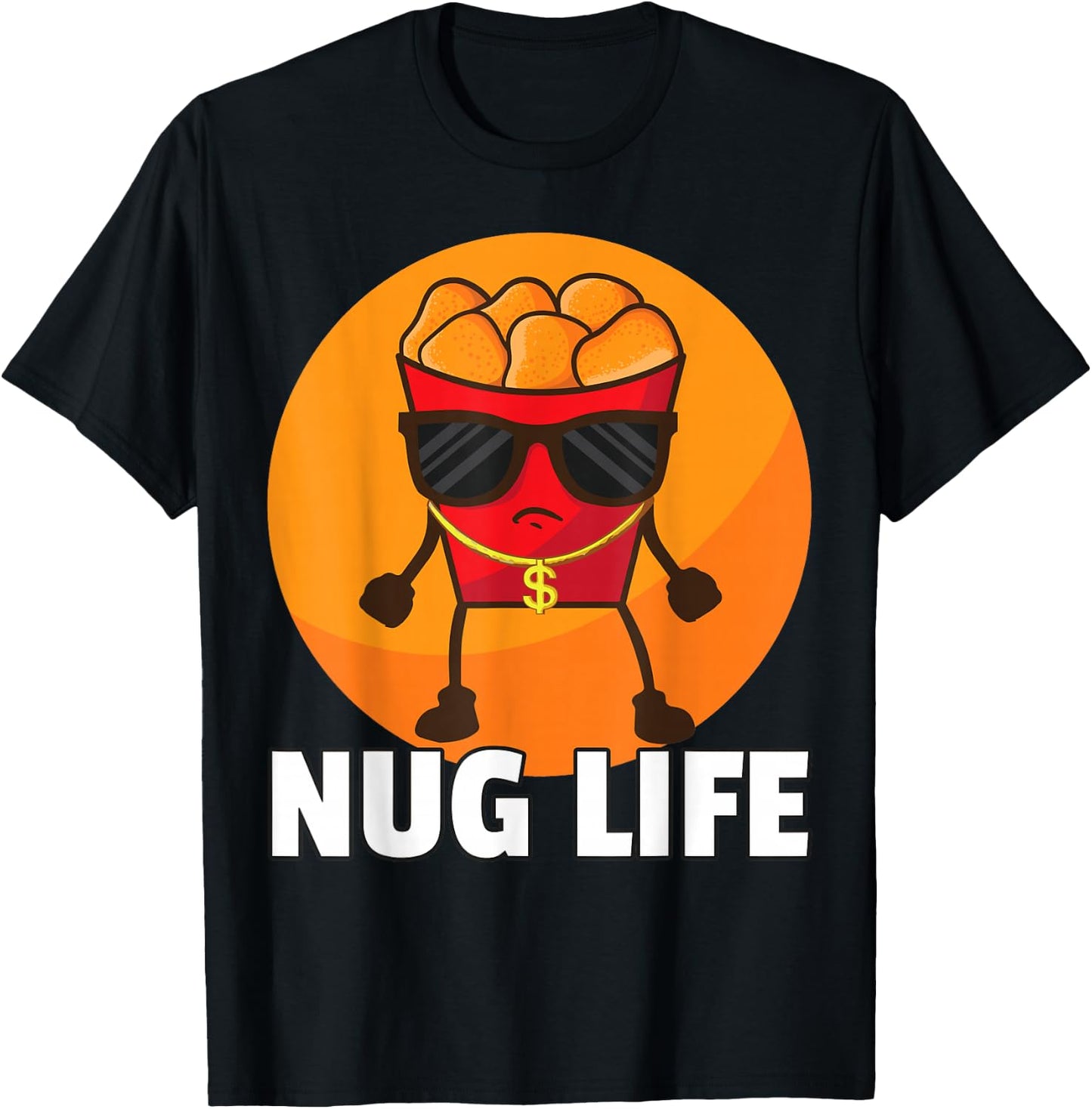 Chicken Nugget Nug Life Tenders Gangster Lovers T-Shirt - T-Shirt | Black