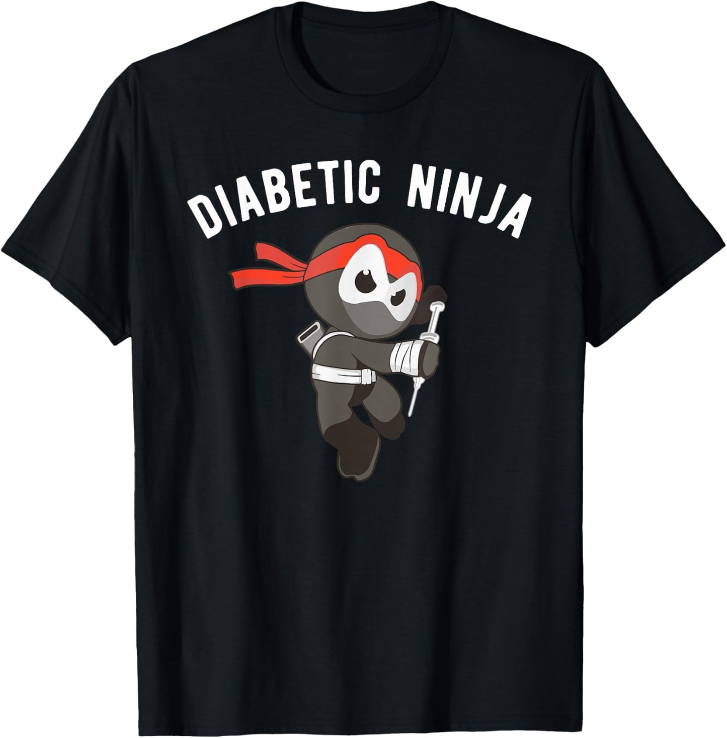 Diabetic Ninja Martial Arts Type 1 Diabetes T-Shirt - T-Shirt | Black