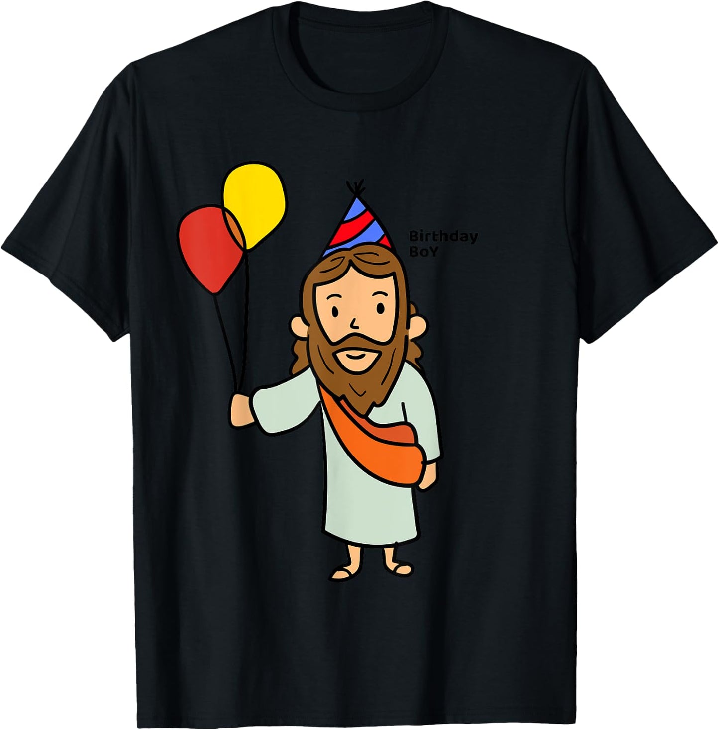 JESUS BIRTHDAY BOY | Funny Christmas Christ T-Shirt - T-Shirt | Black