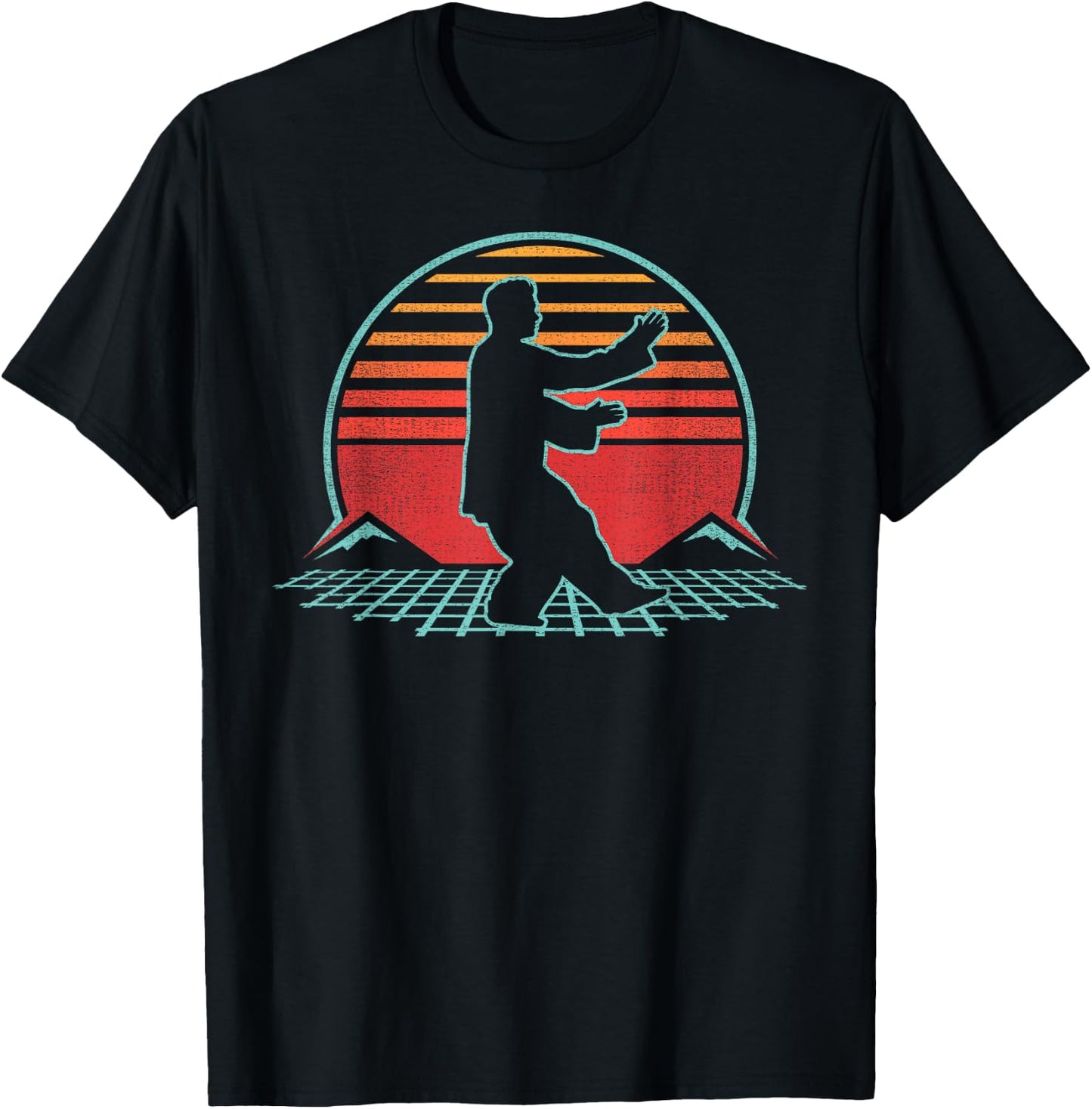 Tai Chi Retro Vintage 80s Style Martial Arts Gift T-Shirt - T-Shirt | Black