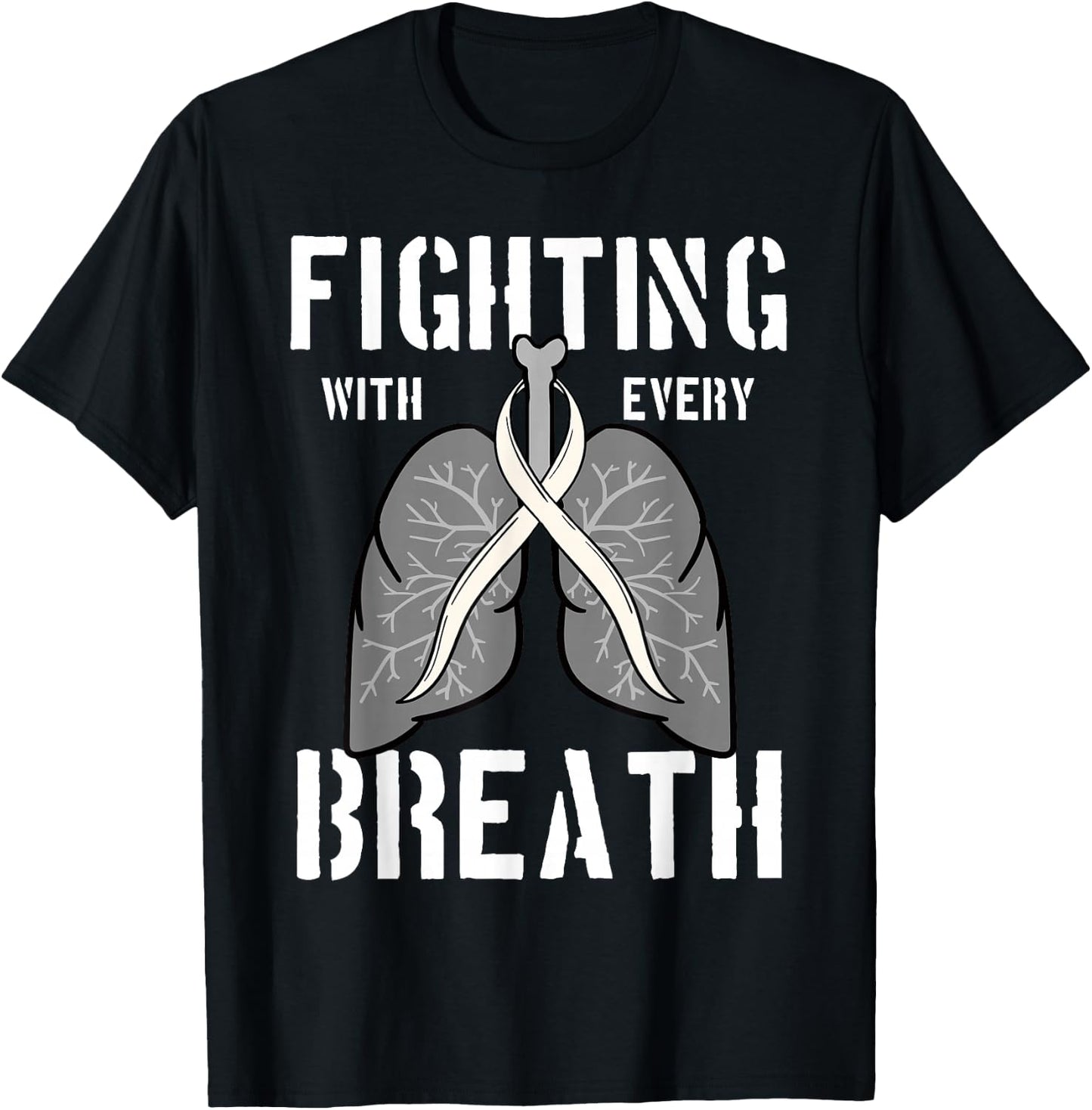 Lung Cancer Carcinoma Malignant Tumor Disease T-Shirt - T-Shirt | Black