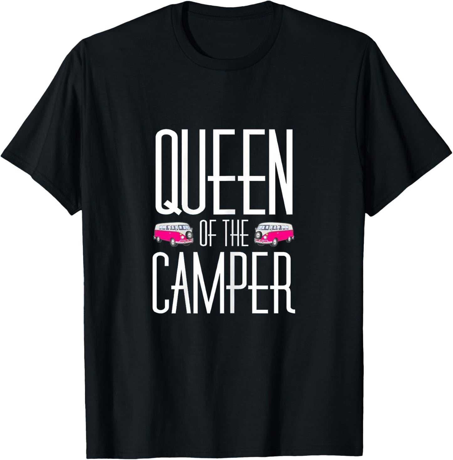Queen of the Camper mom grandma aunt camping funny T-Shirt - T-Shirt | Black