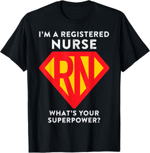 Super Nurse RN Superhero Registered Nurse Hero T-Shirt - T-Shirt | Black