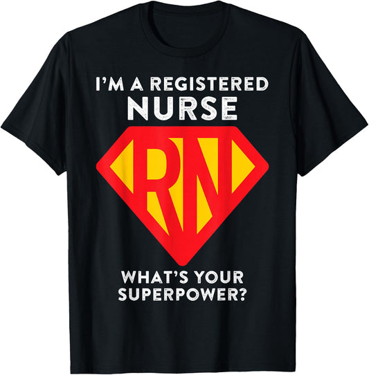 Super Nurse RN Superhero Registered Nurse Hero T-Shirt - T-Shirt | Black
