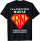 Super Nurse RN Superhero Registered Nurse Hero T-Shirt - T-Shirt | Black