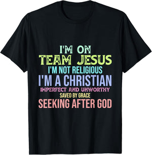 I'm On Team Jesus Christianity T-Shirt - T-Shirt | Black
