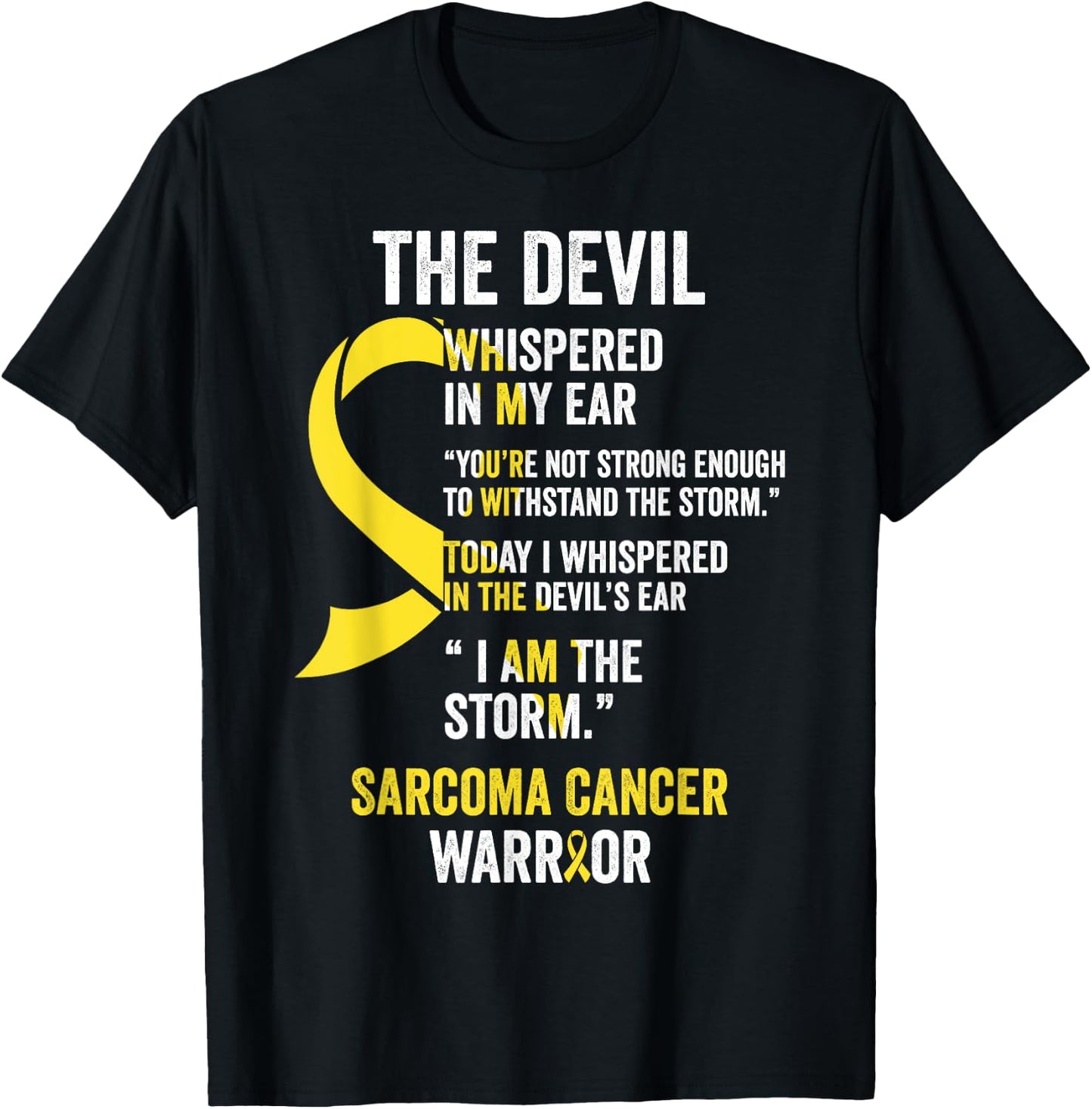 The Devil- Sarcoma Cancer Awareness Support Ribbon T-Shirt - T-Shirt | Black