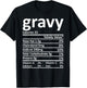 Gravy Nutrition Thanksgiving Costume Food Facts Christmas T-Shirt - T-Shirt | Black