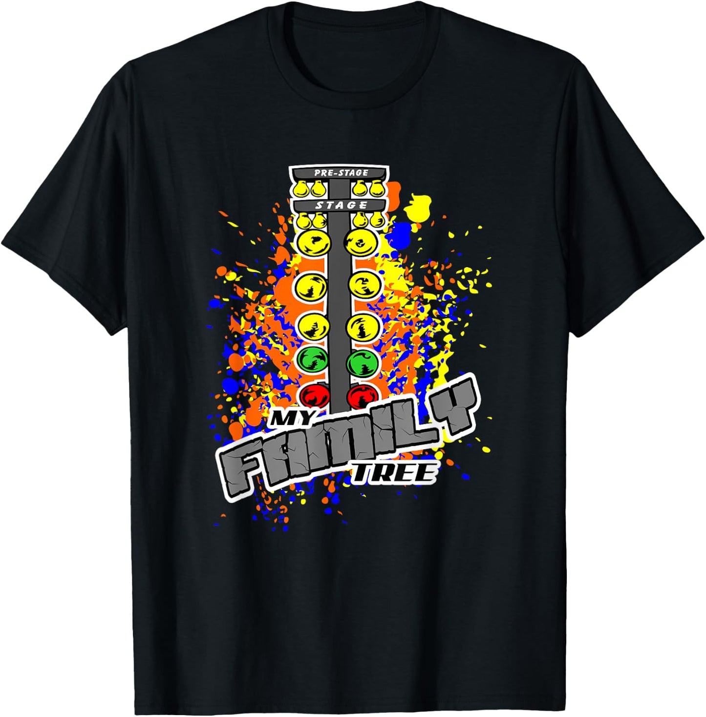 Family Tree Awesome Drag Racing T-Shirt - T-Shirt | Black
