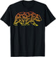 Geometric Bear Retro T Shirt Wild Alaska Mountain Animal T-Shirt - T-Shirt | Black