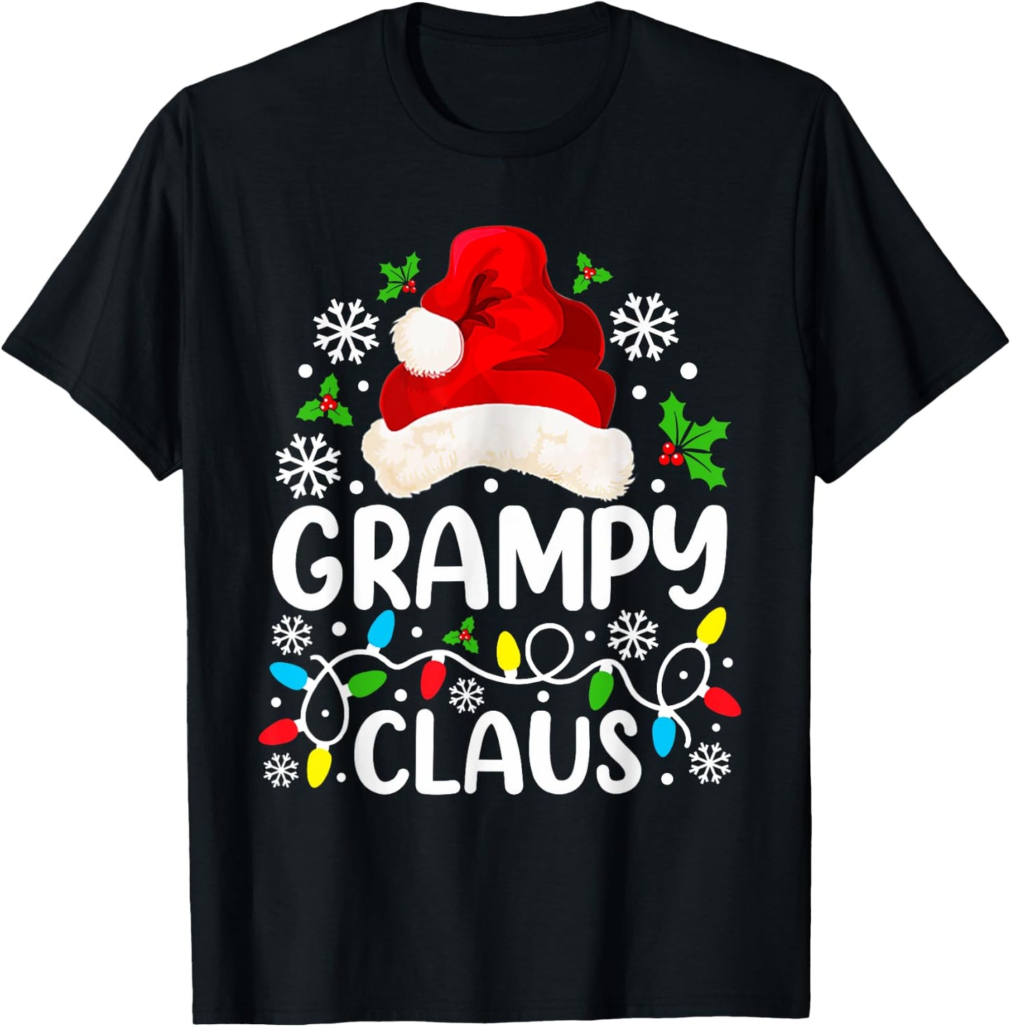 Grampy Claus Funny Christmas Family Matching T-Shirt - T-Shirt | Black
