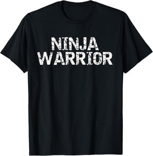 Ninja Warrior Kids White Text shirt T-Shirt - T-Shirt | Black