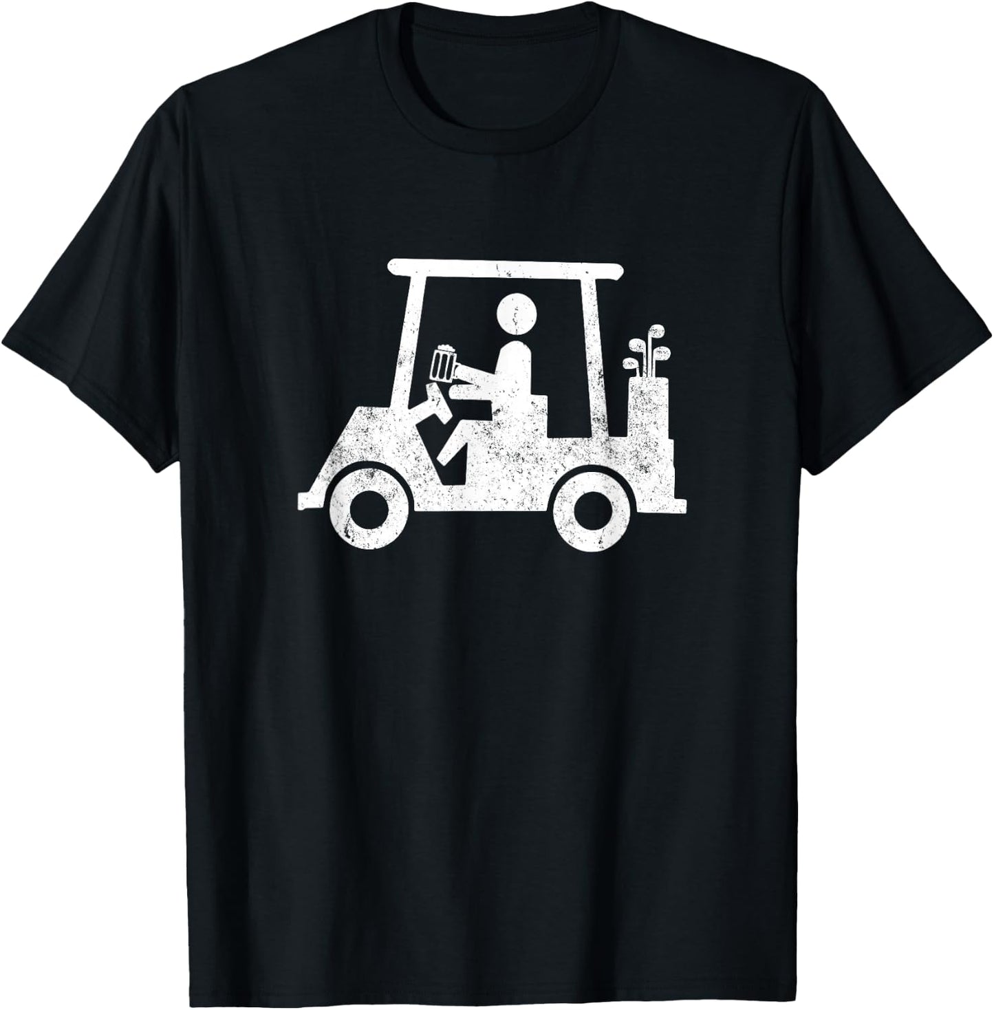 Golfer Holding Beer Funny Golf Outing Gift T-Shirt - T-Shirt | Black