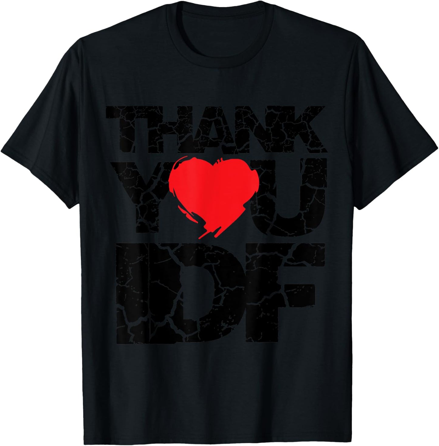 Pro-Israel Thank You IDF Israeli Apparel Jewish Gift Israeli T-Shirt - T-Shirt | Black