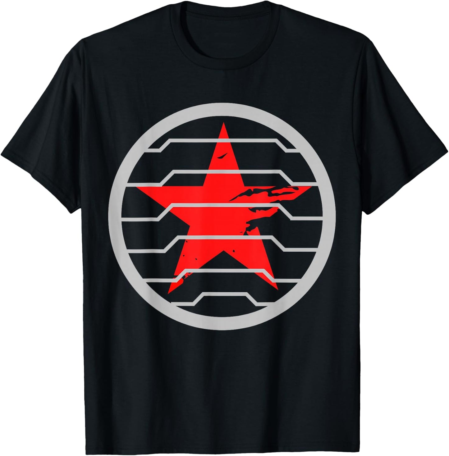 Red Soldier Trigger Word Winter Badge Emblem Star Hero Shirt T-Shirt - T-Shirt | Black
